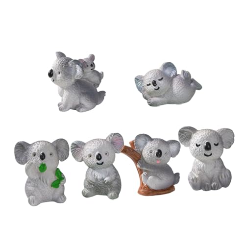 ERINGOGO 6 Stück Teiliges Miniatur Koala Figuren aus Langlebigem Harz Detailreiche Mini Tierstatuen für Micro Landschaftsdekoration Niedliche Koala Miniatur Ornamente für Bastelprojekte ERINGOGO 6 Stück Teiliges Miniatur Koala Figuren aus Langlebigem Harz Detailreiche Mini Tierstatuen für Micro Landschaftsdekoration Niedliche Koala Miniatur Ornamente für Bastelprojekte von ERINGOGO
