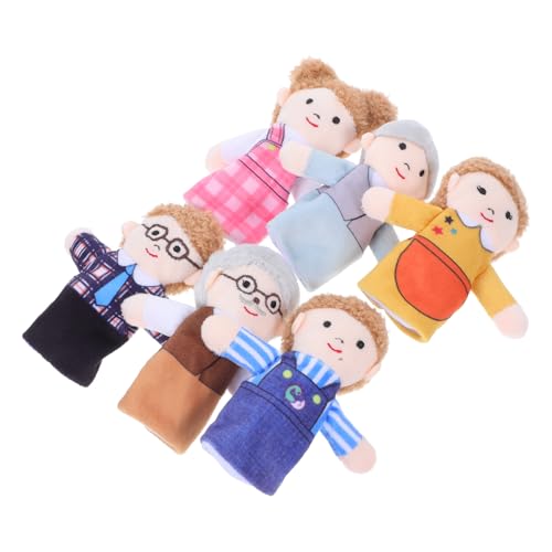 ERINGOGO 6 Stück Teiliges Plüsch fingerpuppen Weiche Handpuppen für Kreatives Geschichtenerzählen Fördert Sprachentwicklung und Fantasie Geeignet für Lehrer Eltern und Vorschule von ERINGOGO