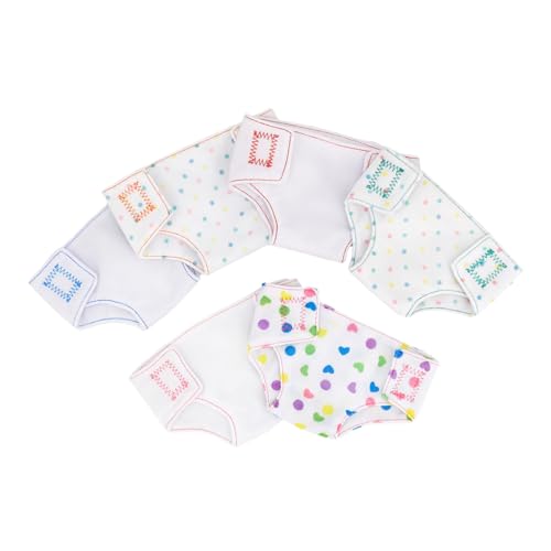 ERINGOGO 6 Stück Teiliges Puppen Windel Set aus Waschbarem mit Verstellbarem Niedliche Unterwäsche für Puppen Wiederverwendbar und Kinderfreundlich ERINGOGO 6 Stück Teiliges Puppen Windel Set aus Waschbarem mit Verstellbarem Niedliche Unterwäsche für Puppen Wiederverwendbar und Kinderfreundlich von ERINGOGO