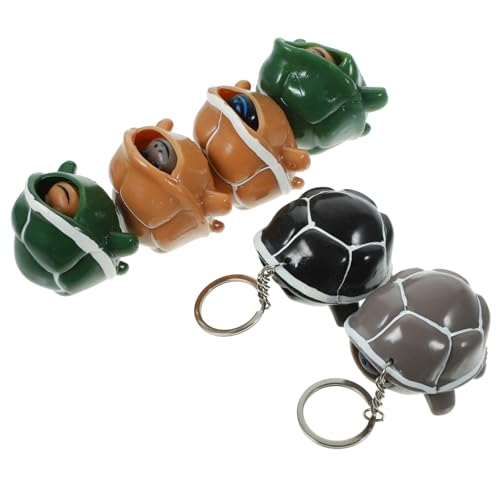ERINGOGO 6 Stück Quetschspielzeug Schildkröten aus Silikon Stressabbau Spielzeug für Kinder für Partys und Sensorisches Spiel von ERINGOGO