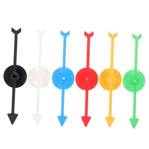 ERINGOGO 6 Stück Teiliges Set Bunte Kunststoff Pfeile für DIY Zubehör Leichte Drehbare Spielzeiger für Interaktives Brettspiel Robustes Material Geeignet für Party und Unterricht von ERINGOGO
