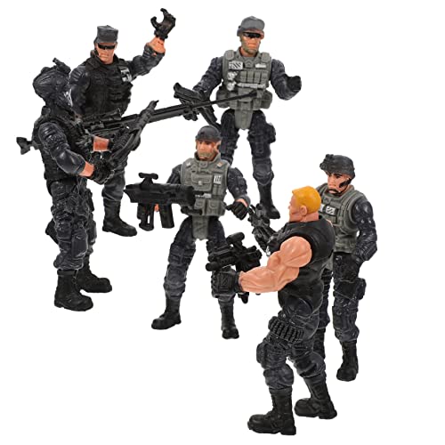 ERINGOGO 6 Stück Teiliges Soldaten Figuren aus Kunststoff Flexible Bewegliche Soldat Modelle Realistische Actionfiguren für Fördert Kreativität und Konzentration von ERINGOGO