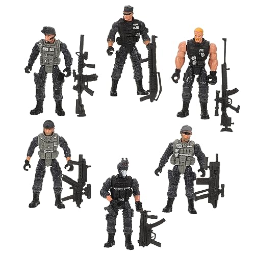 ERINGOGO 6 Stück Teiliges Soldaten Figuren aus Robustem Kunststoff Bewegliche Modelle mit Detailgetreuen Posen Pädagogisches Fantasie für Sammler ERINGOGO 6 Stück Teiliges Soldaten Figuren aus Robustem Kunststoff Bewegliche Modelle mit Detailgetreuen Posen Pädagogisches Fantasie für Sammler von ERINGOGO