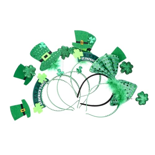 ERINGOGO 6 Stück Teiliges St Patrick Stirnband mit Grünem Kleeblatt und Pailletten Leichter Schaumstoff Haarreifen Fest Sitzend für Erwachsene Zufällige Designs für Party und ERINGOGO 6 Stück Teiliges St Patrick Stirnband mit Grünem Kleeblatt und Pailletten Leichter Schaumstoff Haarreifen Fest Sitzend für Erwachsene Zufällige Designs für Party und von ERINGOGO