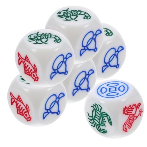 ERINGOGO 6 Stück Teiliges Vintage Fisch Garnelen Krabben Würfelspiel aus Robustem Resin Wiederverwendbar Handliches Party und Glücksspiel Zubehör für Familie Bar und Freizeitspaß ERINGOGO 6 Stück Teiliges Vintage Fisch Garnelen Krabben Würfelspiel aus Robustem Resin Wiederverwendbar Handliches Party und Glücksspiel Zubehör für Familie Bar und Freizeitspaß von ERINGOGO