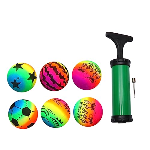 ERINGOGO 6 Stück Umweltfreundlicher Regenbogenball Bälle für Schwimmbecken Wasserbälle für aufblasbare Bälle ERINGOGO 6 Stück Umweltfreundlicher Regenbogenball Bälle für Schwimmbecken Wasserbälle für aufblasbare Bälle von ERINGOGO
