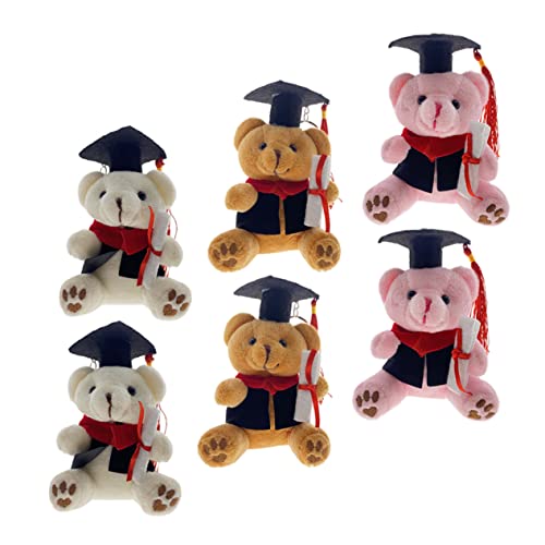 ERINGOGO 6 Stücke Keychain Für Mädchen Gefüllte Graduierung Schlüssel Kette Kuscheltiere Tasche Hängen Mini Plüsch von ERINGOGO