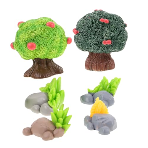 ERINGOGO 6-teiliges Mini-Harz-steinset: Künstliche Felsen, Mikro-Landschaft, Feengarten-zubehör-Set Für DIY-gartendekoration, Home Office, Bonsai, Kreative Displays von ERINGOGO
