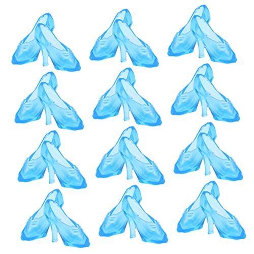 ERINGOGO 60 Paare Mini-Kristallhausschuh kinderspielzeug Children Toys Puppe Miniaturen High-Heel-Dekore tun so, als würden sie Requisiten Plastik Blue von ERINGOGO