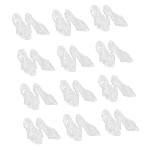 ERINGOGO 60 Paare Mini-Kristallhausschuh kinderspielzeug DIY Puppenzubehör Puppenmode Absatzschuhe Puppe mit hohem Absatz Zubehör für Kinderpuppen Minipuppenschuhe Plastik von ERINGOGO