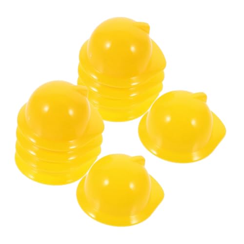 ERINGOGO 60 Stück Mini Bauhelme Gepolsterter Schutzhelm Haustier Schutzhelme Kinderschutz Kleiner Schutzhelm Krempenriemen Winziger Hut Spiel Bauhelm Mini Sicherheitshut von ERINGOGO