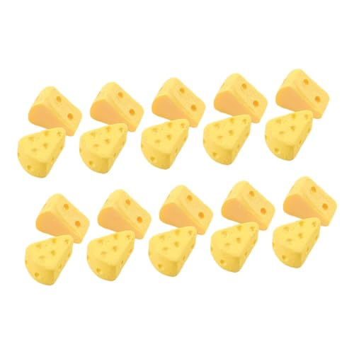 ERINGOGO 60 Stück Miniatur Käse Figuren Faux Cheesecake Miniatur Dekorationen für Puppenhaus Realistische Kuchen für Kreative Spielküchen Vielseitige Deko für Feiern und Sammlungen von ERINGOGO
