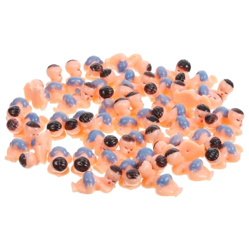 ERINGOGO 60stücke Mini Schlafende Mädchen Kleine Babyfiguren Für Shower Und Dekoration Und Spielzeug Für Mädchen Plastische Figuren Blau von ERINGOGO