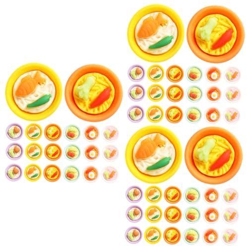 ERINGOGO 60 Stück Simulierte Essbare Spielzeugnudeln Modelle Mini Lebensmittel Mini Hauszubehör Miniatur Lebensmittel Mini Nudeln Zur Präsentation Gefälschte Nudeln Realistische von ERINGOGO