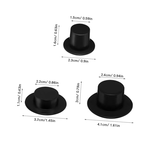ERINGOGO 60 Stück Teiliges Mini Zylinderhut aus Kleine Dekorative Schneemann Hüte Realistisch Gestaltete Top Hats für DIY Weihnachtsbasteln und Puppenzubehör Vielseitiger Weihnachtsschmuck von ERINGOGO