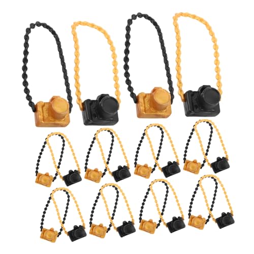 ERINGOGO 60 Stück Teiliges Miniatur-Kamera Vintage-Kamera-Modellen und Goldener Halskette Tragbares Puppenhaus-zubehör für Kostümierte für Rollenspiele und Dekoration von ERINGOGO