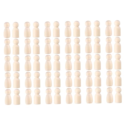 ERINGOGO 60Stücke Holzfiguren für DIY Kunsthandwerk Unfertige Holzsteckpuppen Natürlichem Farbton Männliche und Weibliche Figuren zum Bemalen und Kreativen Gestalten ERINGOGO 60Stücke Holzfiguren für DIY Kunsthandwerk Unfertige Holzsteckpuppen Natürlichem Farbton Männliche und Weibliche Figuren zum Bemalen und Kreativen Gestalten von ERINGOGO
