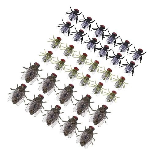 ERINGOGO 60Stücke Streichspielzeug Realistische Requisiten Für Partys Spaß Und Scherze Insekten Mit Großen Und Kleinen Große Grüne Schwarze von ERINGOGO