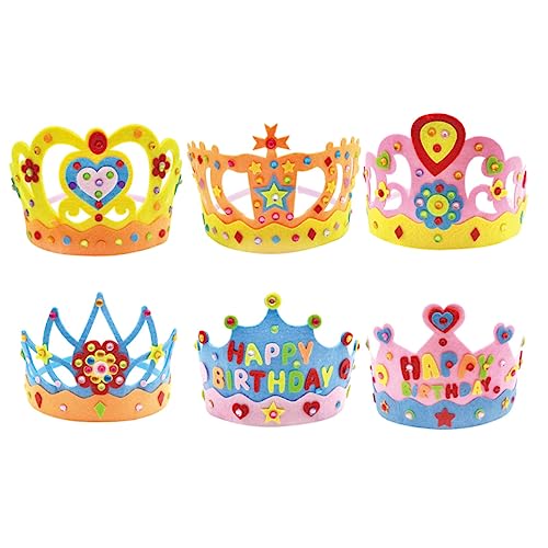 ERINGOGO 6Satz Teiliges DIY Bastelset Für Geburtstagskronen Kreative Krone Für Kindergeburtstag Kristallen Perfektes Geburtstagszubehör Für Mädchen ERINGOGO 6Satz Teiliges DIY Bastelset Für Geburtstagskronen Kreative Krone Für Kindergeburtstag Kristallen Perfektes Geburtstagszubehör Für Mädchen von ERINGOGO