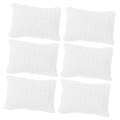 ERINGOGO 6St Mini -Sofa -Kissen puppenhaus zubehör puppenmöbel Set Puppenhaus Accessoires Mini-Wäscheklammern Haushaltszubehör Zubehör für Puppenhäuser Kissen für Puppe Stoff Weiß von ERINGOGO
