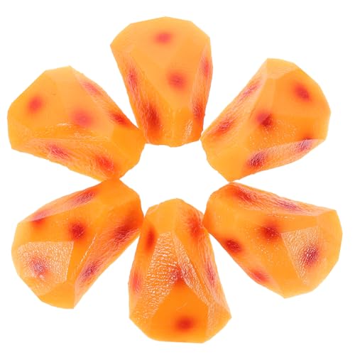 ERINGOGO 6St Simulierte Ofenkartoffeln Küchenparty-Food- künstliche Kartoffeln geröstete Gemüsemodelle Dekore im Landhausstil Schaufenster-Kartoffelornamente Kartoffel PVC von ERINGOGO