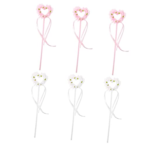 ERINGOGO 6St Zauberstab heeloween Fairy Wand Toy glitzerstoff laufstall grennstick Fänger Fee Schleife Ornamente Zauberstäbe Hexenstab Kinderspielzeug tragbare Engelsstäbe Schaum von ERINGOGO
