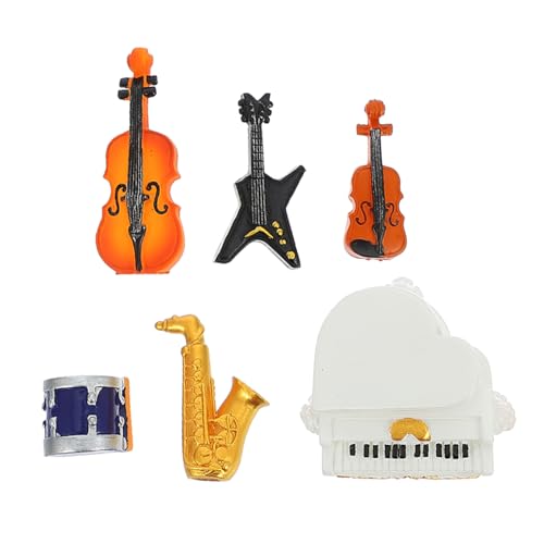 ERINGOGO 6St simulierte Ornamente für Musikinstrumente Mini-Instrumente Miniatur-Geige Spielzeug für Kinder kinderspielzeug Modelle puppenzubehör Modell für Musikinstrumente Saxophonmodell von ERINGOGO