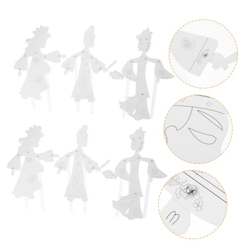 ERINGOGO 6Stücke DIY Schattenpuppenspiel Für Teiliges Bausatz Für Kreative Handarbeiten Lernspielzeug Praktischen Fähigkeiten Und Hand Gehirn Koordination von ERINGOGO