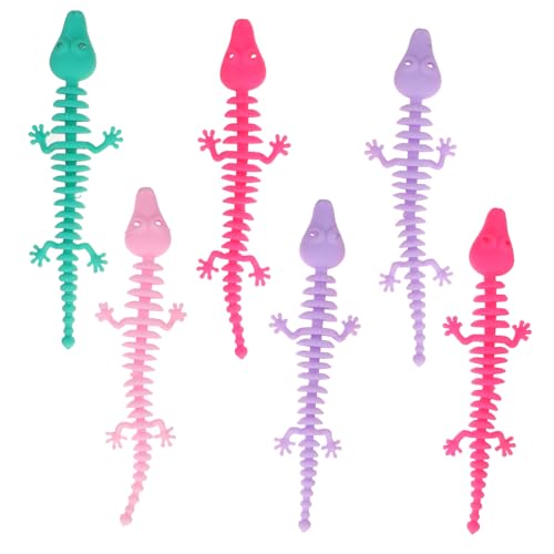 ERINGOGO 6stücke Stretchy Strings Sensorikspielzeug Lustige Fidget Spielzeuge Für Junge Mädchen Party Mitgebsel Und Stressabbau Bunte Dinosaurier Armbänder Für Klassenzimmer Und von ERINGOGO