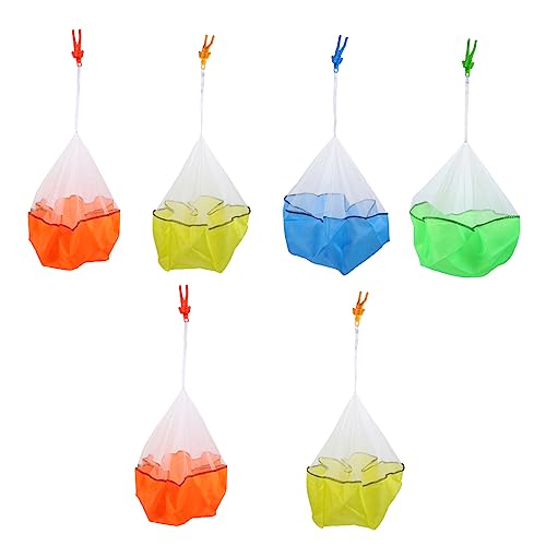 ERINGOGO 6Stücke Kleiner Fallschirm Für Klassische Fliegenspielzeuge Mit Zufälligen Designs Für Outdoor Spiele Und Aktivitäten von ERINGOGO