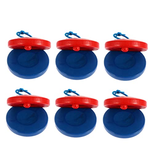 ERINGOGO 6Stücke Teiliges Holz Castanet Für Kreatives Musikspielzeug Zur Musikalischen Früherziehung Und Langlebig Für Kleinkinder Und Vorschulkinder von ERINGOGO