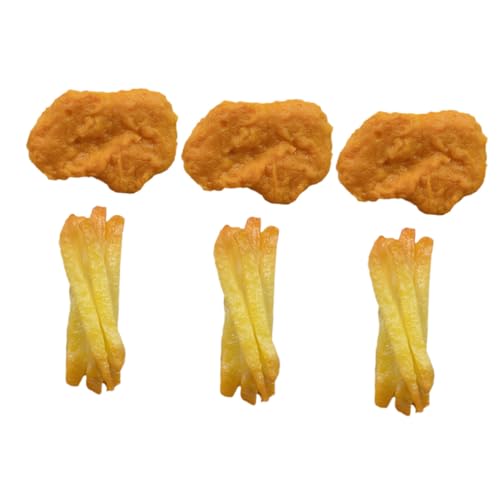 ERINGOGO 6Stücke Teiliges aus Künstlichen Chicken und Frites Realistische Lebensmittelmodelle für Spielküchen und Fotorequisiten aus Sicher und Geruchsneutral ERINGOGO 6Stücke Teiliges aus Künstlichen Chicken und Frites Realistische Lebensmittelmodelle für Spielküchen und Fotorequisiten aus Sicher und Geruchsneutral von ERINGOGO