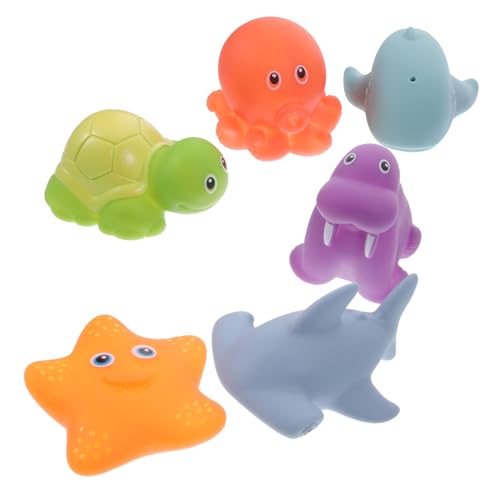 ERINGOGO 6pcs Hautfreundliche Babybad Spielzeughitze Verfärbung Badewanne Schwimmender Spielzeug Cartoon Tier Für Kleinkinder ERINGOGO 6pcs Hautfreundliche Babybad Spielzeughitze Verfärbung Badewanne Schwimmender Spielzeug Cartoon Tier Für Kleinkinder von ERINGOGO