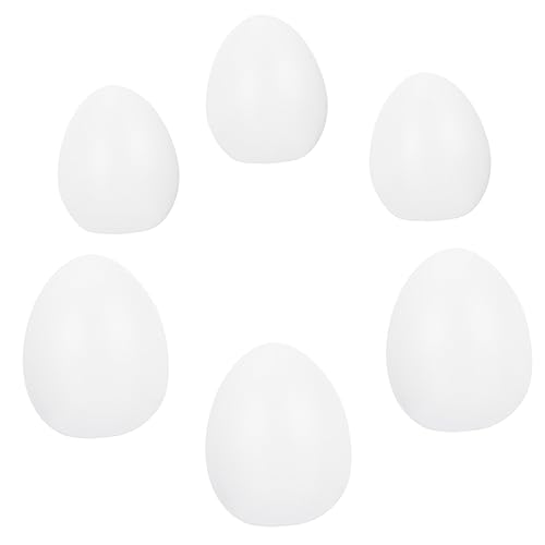 ERINGOGO 6st Bemalter Ei-embryo Eier Weiß Gemalt Partybedarf Plastik von ERINGOGO