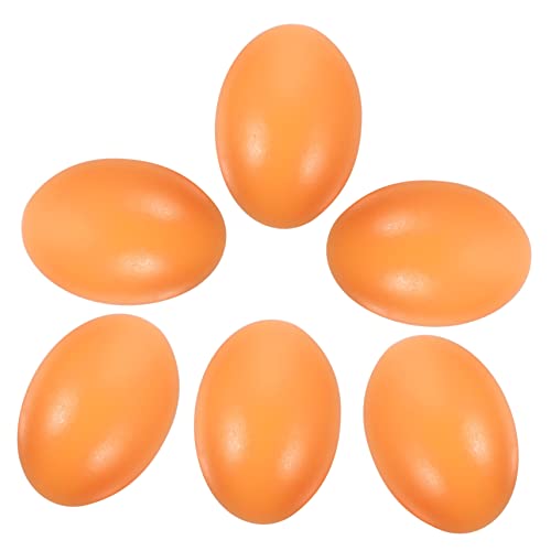 ERINGOGO 6pcs Holz Eier Gefälschte Dekorationen Handwerk Simulation Dekorationen Ostern Party Dekorationen ERINGOGO 6pcs Holz Eier Gefälschte Dekorationen Handwerk Simulation Dekorationen Ostern Party Dekorationen von ERINGOGO