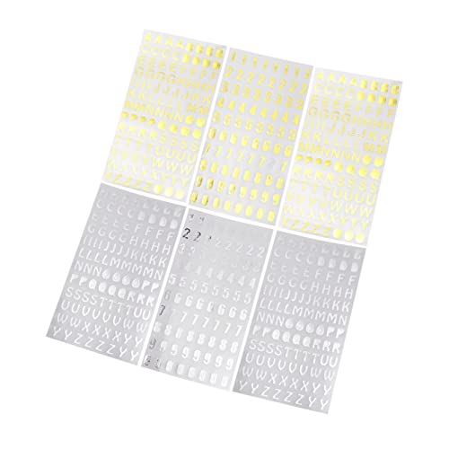 ERINGOGO 6pcs Kreative Anzahl Aufkleber Alphabet Aufkleber Dekorative Aufkleber Für Scrapbooking von ERINGOGO