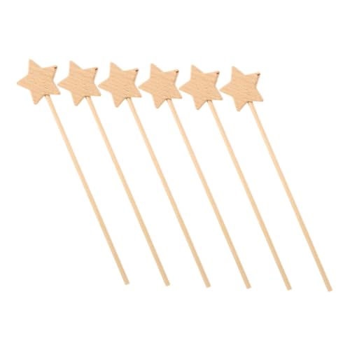 ERINGOGO Einzigartiges Design Feenstäbe 6 Stück Holz Feenstäbe Graffiti Für Jungen Und Mädchen Zubehör von ERINGOGO