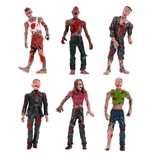 ERINGOGO 6st Zombie-puppenspielzeug Zombies- Zombie- Halloween-animatronik Horror Halloween- Zombie-actionfiguren Kostüm Streich Zombie-Statue Zombie-Figuren Plastik von ERINGOGO