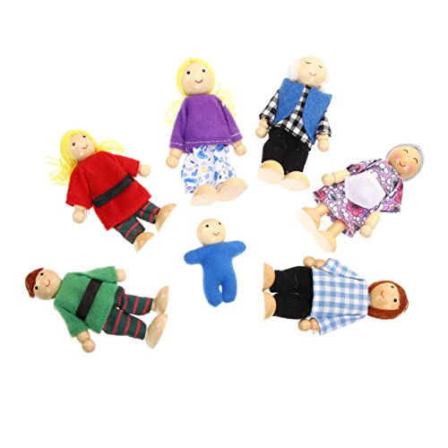 ERINGOGO 7 Stück Kleine Menschenfiguren Kinderspielzeug Mini Menschenfiguren Für Kleinkinder Minifiguren Kleine Puppen Familienrolle Familienrollenspielzeug Rollen Familienfiguren von ERINGOGO