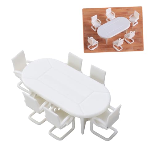 ERINGOGO 7stücke Teiliges Set Für Modellbesprechungen Tisch Und Stühle Für Kreative Indoor-Dekoration Und Spielzeug Für Miniaturlandschaften ERINGOGO 7stücke Teiliges Set Für Modellbesprechungen Tisch Und Stühle Für Kreative Indoor-Dekoration Und Spielzeug Für Miniaturlandschaften von ERINGOGO