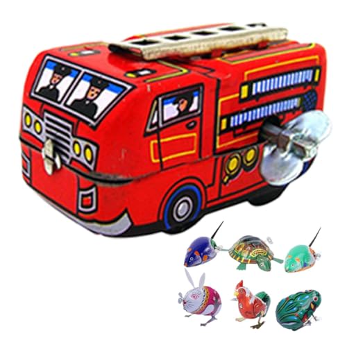 ERINGOGO 7 Stück Nostalgisches Plüsch Vakuum Hamster Aufziehen Zubehör Ratte Retro Gehende Uhrwerkspielzeuge Auto Vintage - Holzspielzeug Vintage-deko Eisen von ERINGOGO