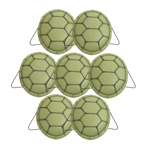 ERINGOGO 7 Stück Schildkrötenpanzer-Requisiten Hülse Halloween Kleider Ball Kreative Kostümidee Schildkrötenpanzer Cosplay Schildkrötenpanzerförmiges Karneval Schildkrötenpanzer Green von ERINGOGO