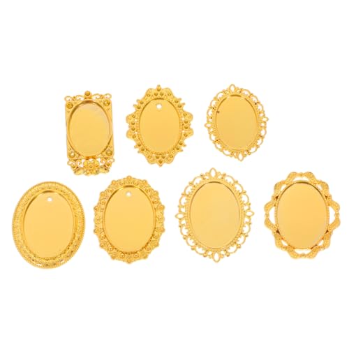 ERINGOGO 7 Stück Teiliges Miniatur Vintage Bilderrahmen Ovaler Metallrahmen Goldfarben für Puppenhaus Dekoration Tisch Wanddisplay Vielseitig Einsetzbar ERINGOGO 7 Stück Teiliges Miniatur Vintage Bilderrahmen Ovaler Metallrahmen Goldfarben für Puppenhaus Dekoration Tisch Wanddisplay Vielseitig Einsetzbar von ERINGOGO