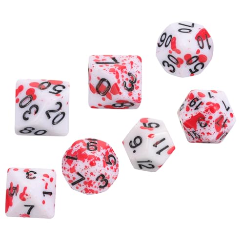 ERINGOGO 7stücke Teiliges Set Blutwürfel Mit Unregelmäßigen Punkten Für Rollenspiele Kreative Spielwürfel Für Partys Und Brettspiele Wiederverwendbar Und Langlebig ERINGOGO 7stücke Teiliges Set Blutwürfel Mit Unregelmäßigen Punkten Für Rollenspiele Kreative Spielwürfel Für Partys Und Brettspiele Wiederverwendbar Und Langlebig von ERINGOGO