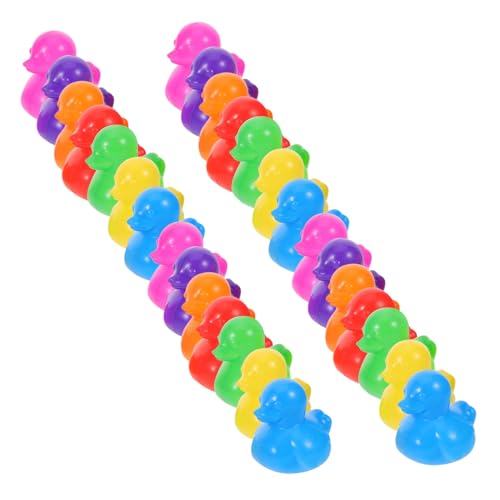 ERINGOGO 70 Stück Teiliges Enten-Motiv Badespielzeug Bunte Schwimmende Plastikbälle aus Umweltfreundlichem PE Leicht und Stabil für Babybad Pool Spielzimmer und Kinderaktivitäten von ERINGOGO