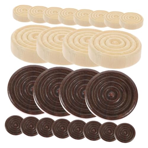 ERINGOGO 72 Stück Holz Schach und Dame Spielsteine Teiliges Ersatzstücke für Brettspiele Leicht und Tragbar für Spieleabende und Familienspiele Geschmeidig und Hautfreundlich von ERINGOGO