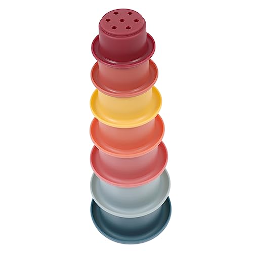 ERINGOGO 7stücke Teiliges Stapelbecher-Spielzeug Aus Silikon Für Kleinkinder Badespielzeug Motorischen Fähigkeiten Und Interaktiven Beim Baden ERINGOGO 7stücke Teiliges Stapelbecher-Spielzeug Aus Silikon Für Kleinkinder Badespielzeug Motorischen Fähigkeiten Und Interaktiven Beim Baden von ERINGOGO
