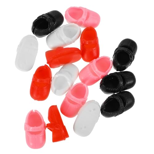 ERINGOGO 8paare Mini-Puppen-Schuhe Und Süße Flache Schuhe Für Große Puppen Kostümzubehör Für Kreative Rollenspiele Und Modische Akzente von ERINGOGO