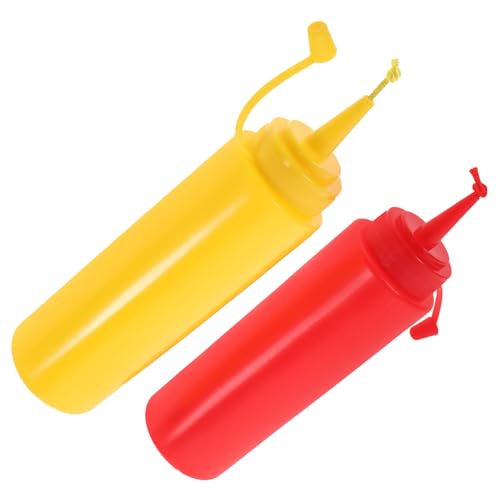 ERINGOGO 8 STK Knifflige Würze Spielzeug Ketchup Bürozubehör Furz-Spray Tomatensauce Squeeze-Flaschen verschleißfestes Streichzeug interaktiver gefälschter Senf Salatsoße Flasche drücken von ERINGOGO