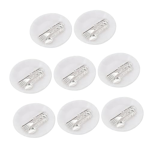 ERINGOGO Miniatur-mini- -besteck Löffel-Set Miniatur-Teller Miniatur-löffel Ornamente Für Dekorationen von ERINGOGO